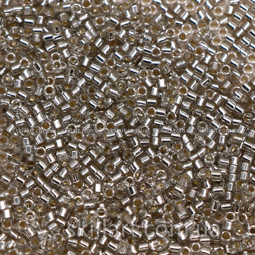 Бисер DBS-1211 Miyuki Delica Beads 15/0 (блестящий, серебристый)